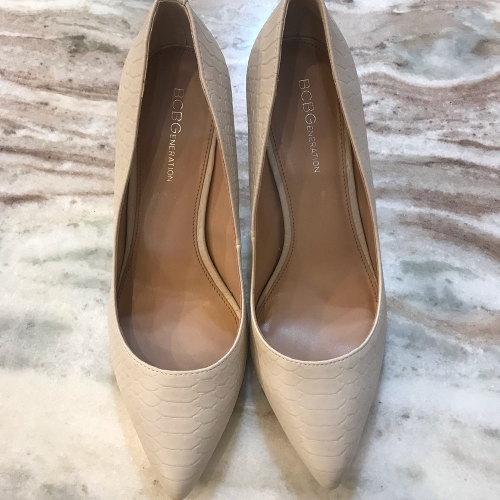 BCBG Generations Faux Croc Heels